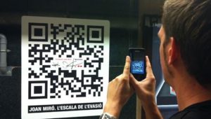 Фото 1 – снимок в .Барселоне с QR-код.ом